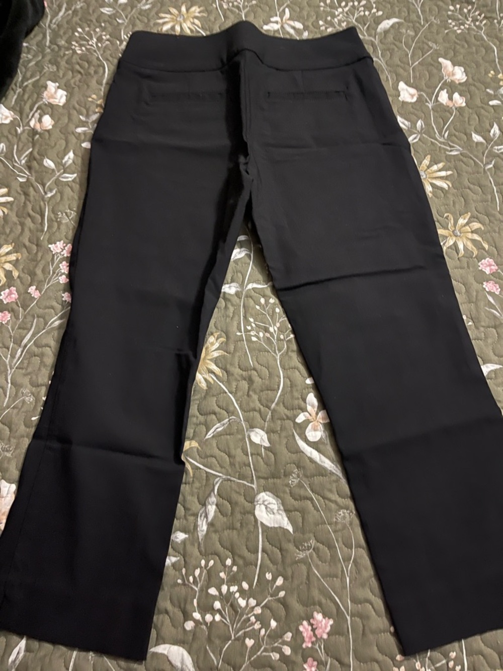 Tacera Black Ponte capri Pants sz 10 and blue top sz L - Picture 7 of 7